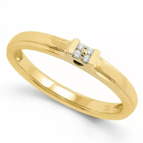 Diamant Ring in 9 Karat Gold 0,02 ct