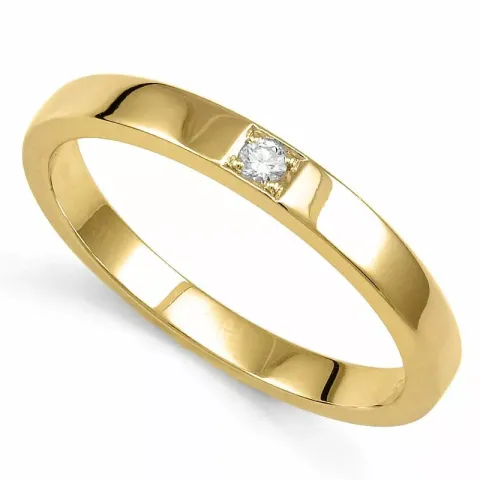 Diamant Memoirering in 9 Karat Gold 0,03 ct