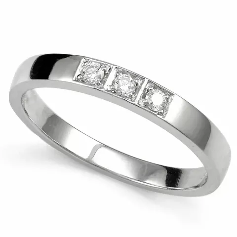 Kollektionsmuster Diamant Memoirering in 9 Karat Weißgold 0,09 ct