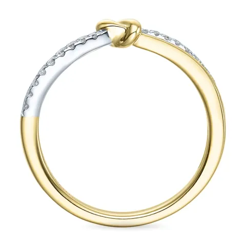 Diamantring in 9 Karat Gold- und Weißgold 0,10 ct