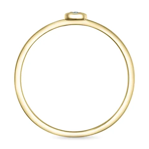 runder Diamantring in 9 Karat Gold- und Weißgold 0,01 ct