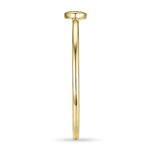 runder Diamantring in 9 Karat Gold- und Weißgold 0,01 ct