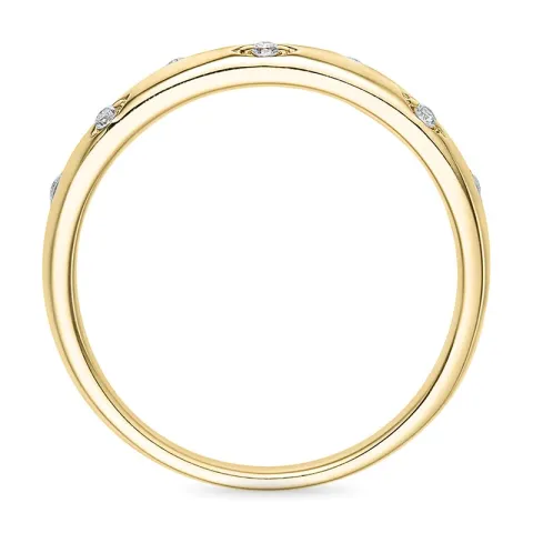 abstraktem Diamantring in 9 Karat Gold 0,09 ct