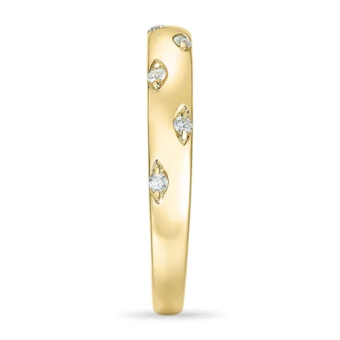 abstraktem Diamantring in 9 Karat Gold 0,09 ct