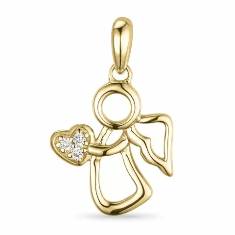 Engel Diamant Anhänger in 9 karat Gold 0,02 ct