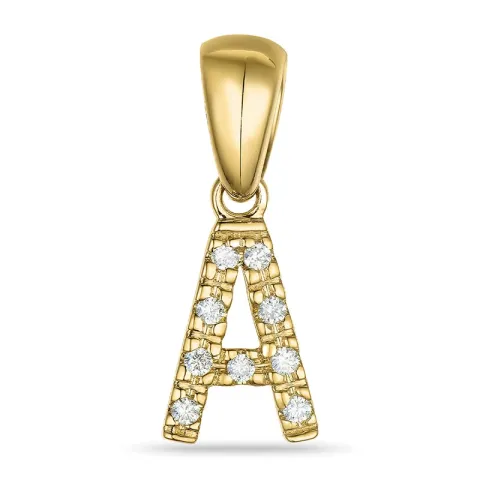 buchstab a Diamant Anhänger in 9 karat Gold 0,05 ct