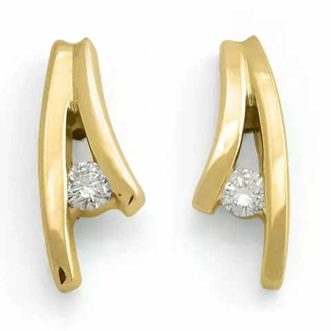 Brillantohrringen in 9 Karat Gold mit Diamant