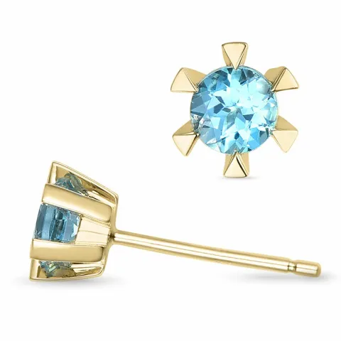 2 x 0,30 ct Topas Solitärohrstecker in 9 Karat Gold mit Topas