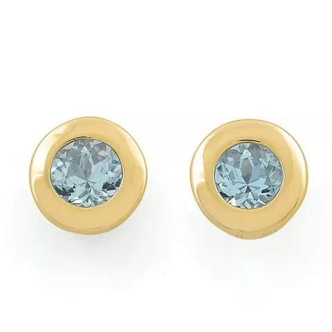 Topas Solitärohrstecker in 9 Karat Gold mit Topas