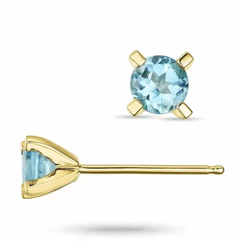 Topas Solitärohrstecker in 9 Karat Gold mit Topas