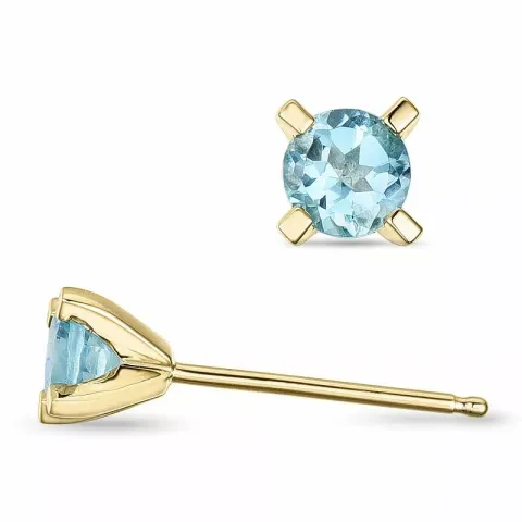 Topas Solitärohrstecker in 9 Karat Gold mit Topas