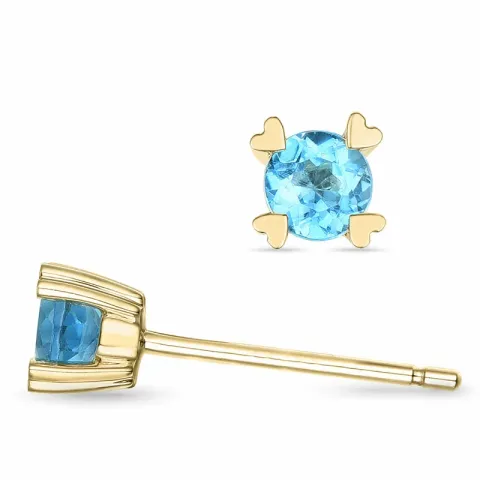 2 x 0,22 ct Topas Solitärohrstecker in 9 Karat Gold mit Topas