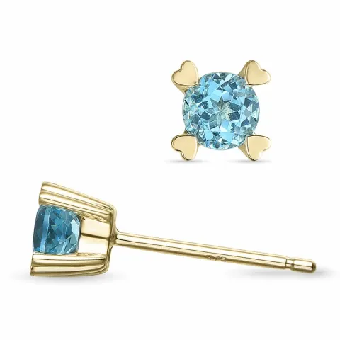 2 x 0,30 ct Topas Solitärohrstecker in 9 Karat Gold mit Topas