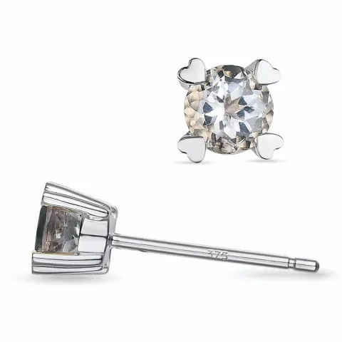 2 x 0,22 ct morganit Solitärohrstecker in 9 Karat Weißgold mit morganit