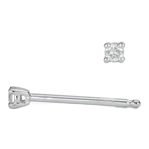 Diamant Solitärohrstecker in 9 Karat Gold mit Diamant 