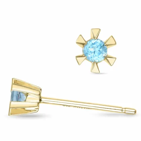 2 x 0,06 ct Topas Solitärohrstecker in 9 Karat Gold mit Topas