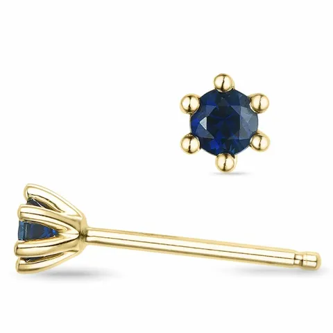 2 x 0,13 ct Saphir Solitärohrstecker in 9 Karat Gold mit Saphir