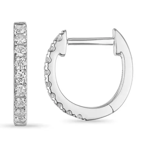 Diamant Kreole in 9 Karat Weißgold mit Diamant 