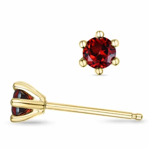 2 x 0,28 ct Granat Solitärohrstecker in 9 Karat Gold mit Granat 