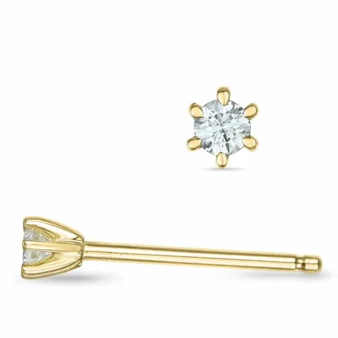 2 x 0,03 ct Diamant Solitärohrstecker in 9 Karat Gold mit Diamant 