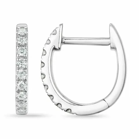 Diamant Kreole in 9 Karat Weißgold mit Diamant 