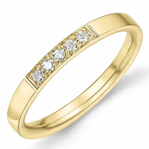 Diamantring in 9 karat gold 0,09 ct