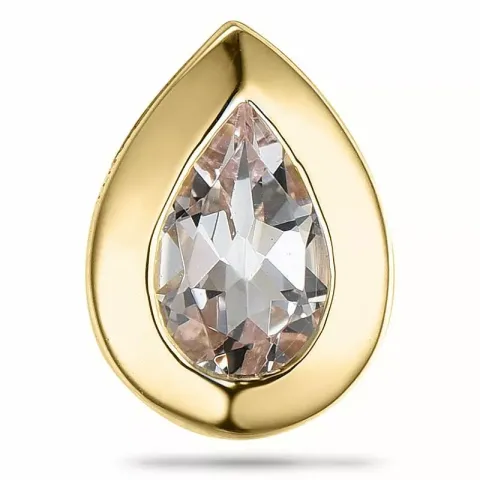 Morganit anhänger in 9 karat gold 0,35 ct