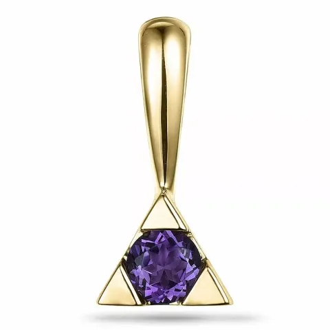 Amethyst anhänger in 9 karat gold 0,16 ct