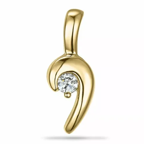 Diamant anhänger in 9 karat gold 0,05 ct