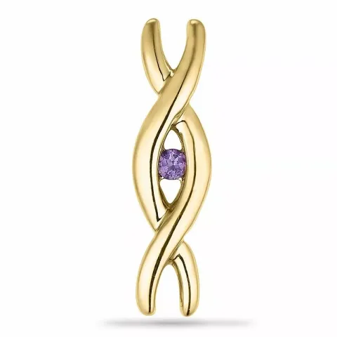 Amethyst anhänger in 9 karat gold 0,05 ct