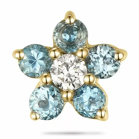 Blumen topas diamantanhänger in 9 karat gold 0,06 ct 0,45 ct