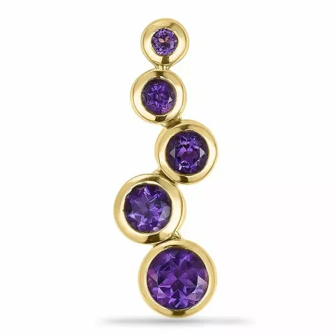 Amethyst anhänger in 9 karat gold 0,50 ct