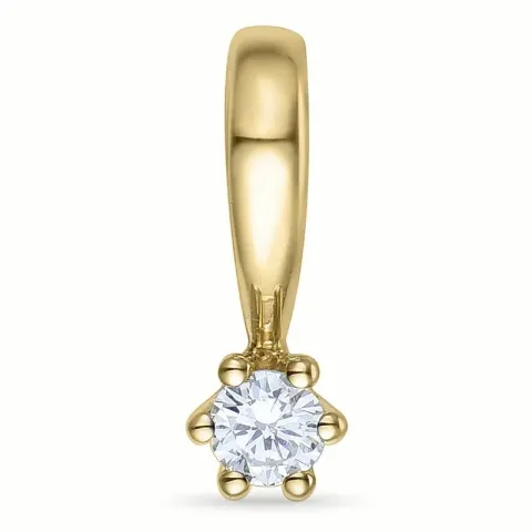 Diamant Solitäranhänger in 9 karat Gold 0,05 ct