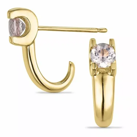 morganit Halbkreolen in 9 Karat Gold mit morganit 