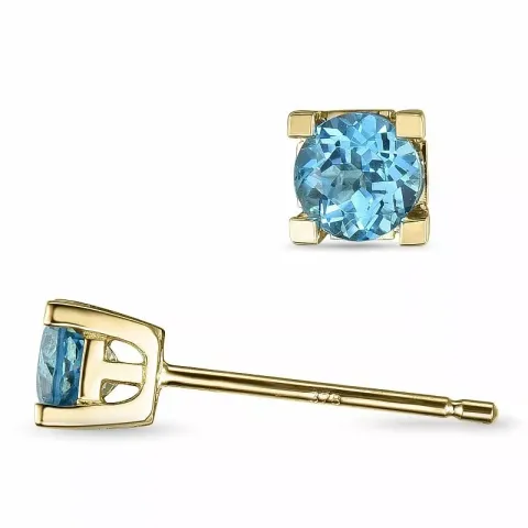 Topas Solitärohrstecker in 9 Karat Gold mit Topas