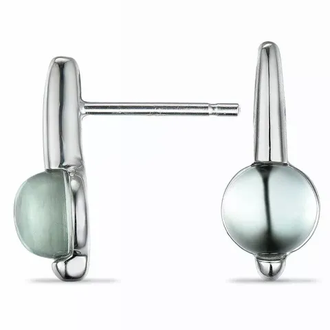 Grünen amethyst ohrringe in 9 karat weißgold mit amethysten 