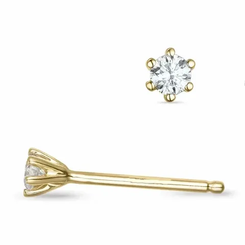 2 x 0,06 ct Diamant Solitärohrstecker in 9 Karat Gold mit Diamant 