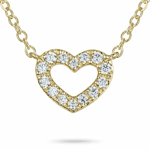 45 cm Halskette mit Anhänger aus 9 Karat Gold 0,10 ct