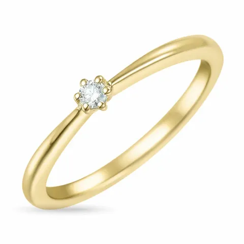 Kampagne - Diamant Ring in 14 Karat Gold 0,05 ct