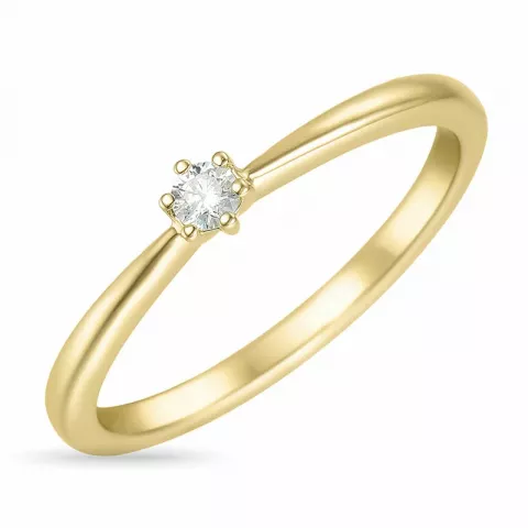 Kampagne - Diamant Ring in 14 Karat Gold 0,08 ct