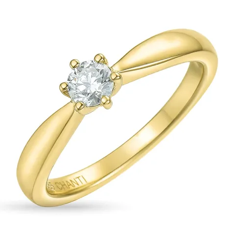 Diamant Solitärring in 14 Karat Gold 0,20 ct