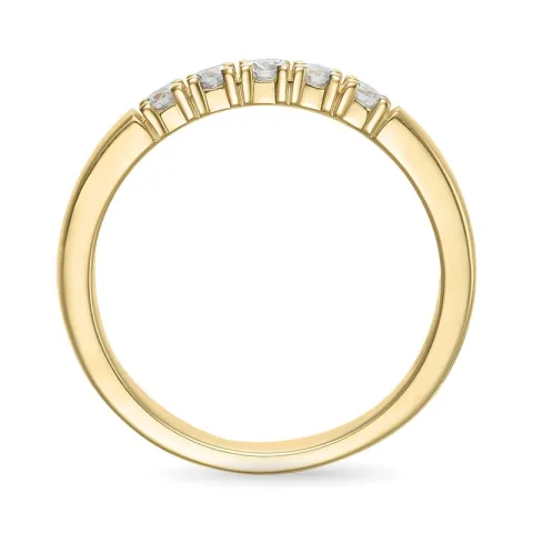 Diamant Memoirering in 14 Karat Gold 5 x 0,05 ct