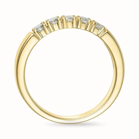 Diamant Memoirering in 14 Karat Gold 5 x 0,07 ct