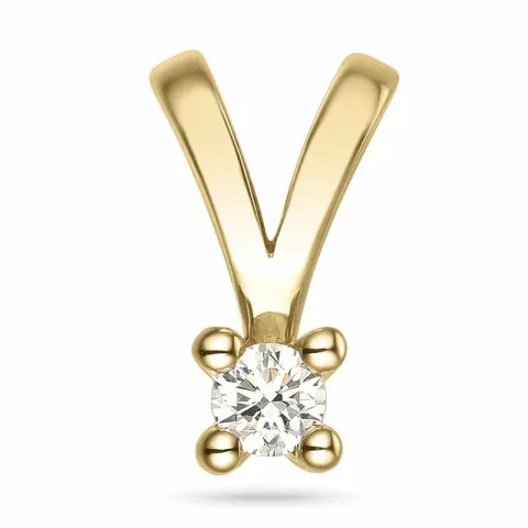 Kampagne - 0,09 ct Diamant Solitäranhänger in 14 karat Gold 0,09 ct