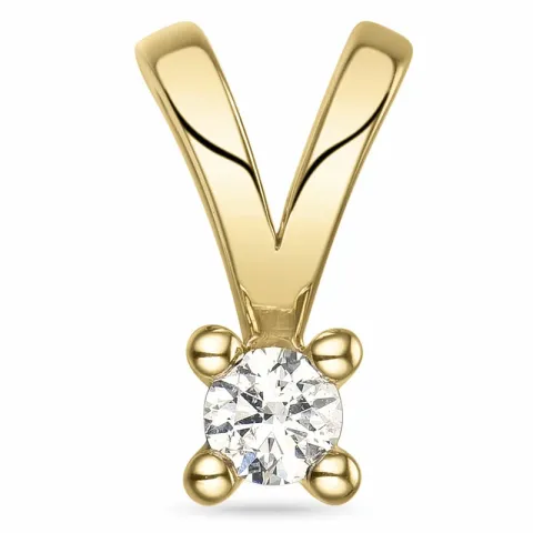 Kampagne - 0,15 ct Diamant Solitäranhänger in 14 karat Gold 0,15 ct