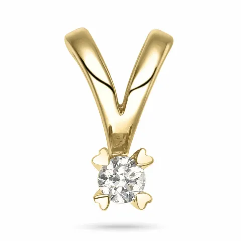 Kampagne - 0,06 ct Diamant Solitäranhänger in 14 karat Gold 0,06 ct