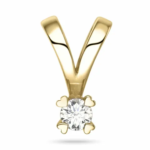 Kampagne - 0,09 ct Diamant Solitäranhänger in 14 karat Gold 0,09 ct