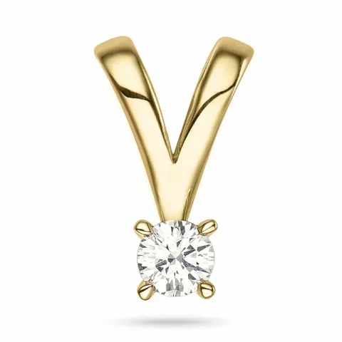 Kampagne - 0,09 ct Diamant Solitäranhänger in 14 karat Gold 0,09 ct