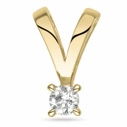 Kampagne - 0,11 ct Diamant Solitäranhänger in 14 karat Gold 0,11 ct