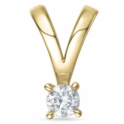 Kampagne - 0,15 ct Diamant Solitäranhänger in 14 karat Gold 0,15 ct